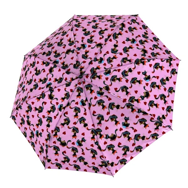 Зонт женский Doppler 744146 розовый/кошки