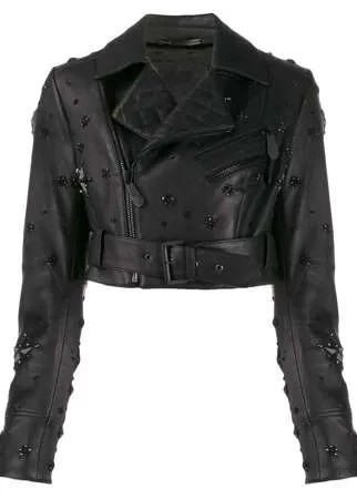 Philipp Plein укороченная куртка с заклепками