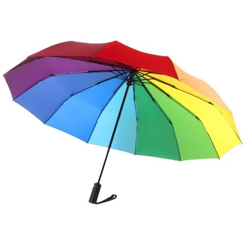 Большой семейный зонт 122 см, Angel, радуга, складной, автомат