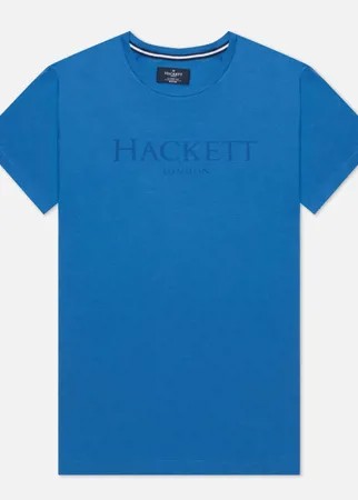 Мужская футболка Hackett London Logo, цвет голубой, размер S