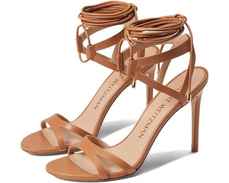 Туфли Stuart Weitzman Soiree 100 Lace-Up, оранжевый