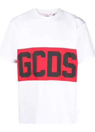 Gcds футболка с контрастной полоской и логотипом