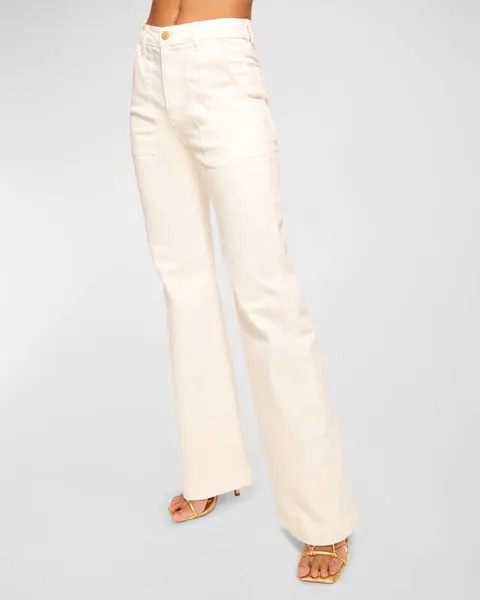 Широкие белые выстиранные джинсы Clifford Ramy Brook
