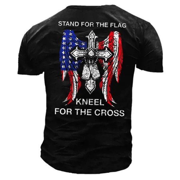 Stand For The Flag Knee For The Cross Мужская футболка с коротким рукавом