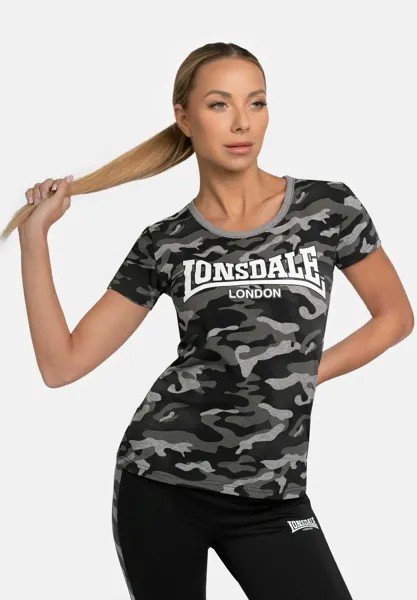 Футболка с принтом SETTISCARTH Lonsdale, цвет camo grey