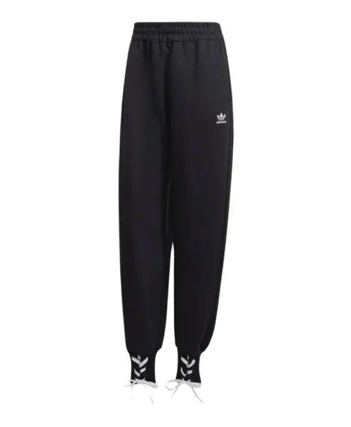 Однотонные спортивные брюки со шнуровкой Adidas, черный