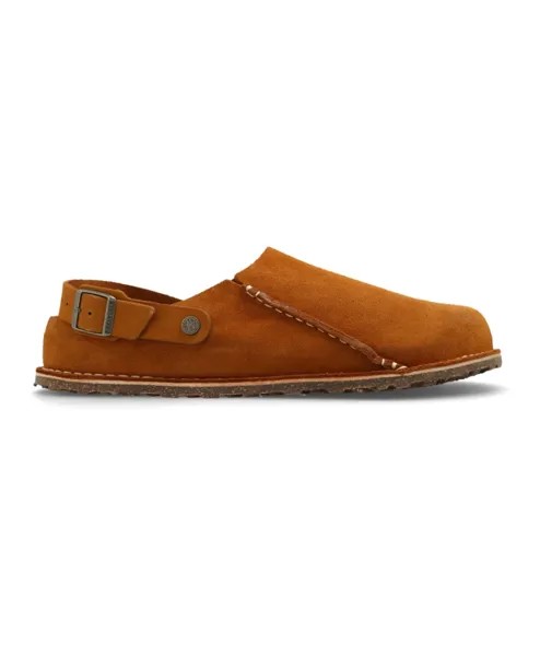 Шлепанцы премиум класса Lutry из замши Birkenstock, коричневый