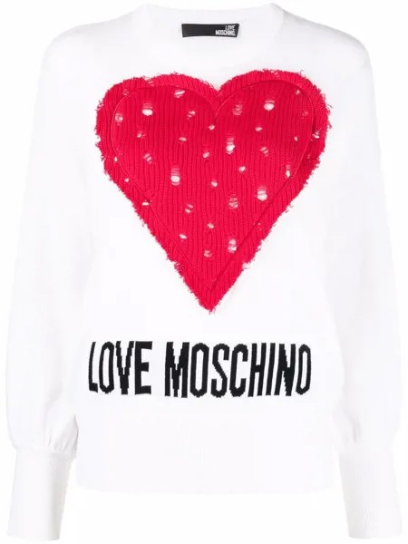 Love Moschino свитер с нашивкой