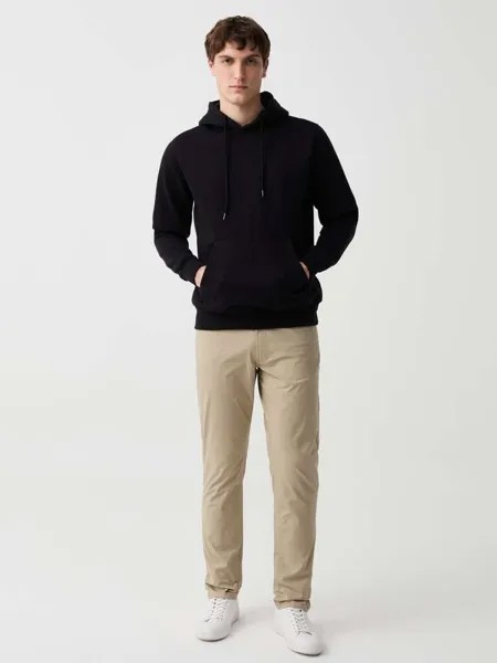 Брюки из хлопка стрейч с пятью карманами Ovs, цвет light beige