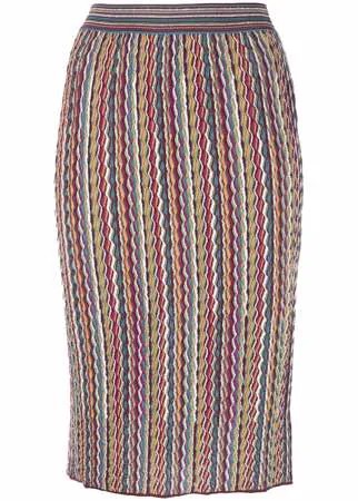 M Missoni трикотажная юбка с графичным принтом