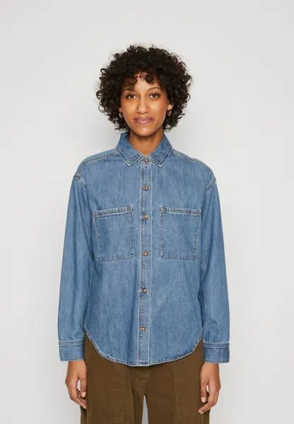 Блузка-рубашка SHIRT Abercrombie & Fitch, цвет medium wash