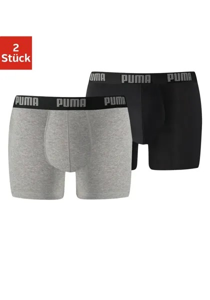 Боксеры PUMA (2 шт.), с сетчатым поясом Puma, черный