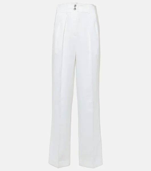 Широкие льняные брюки Loro Piana, белый