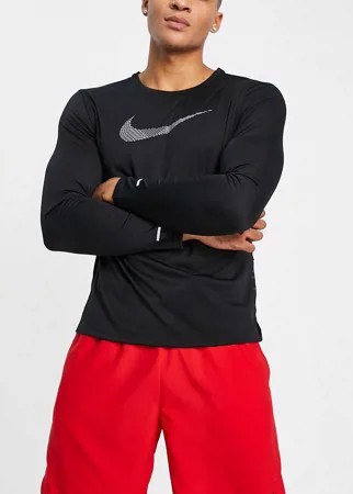 Черный лонгслив Nike Running Run Division Miler Flash-Черный цвет