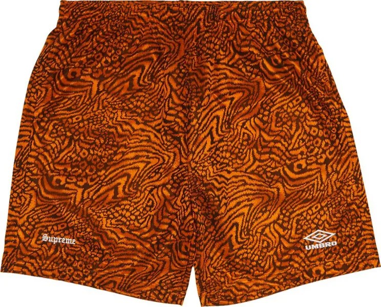 Шорты Supreme x Umbro Jacquard Animal Print Soccer Short 'Orange', оранжевый