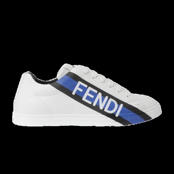 Кроссовки Fendi Leather Sneaker 'Fendi Logo - White Blue', белый