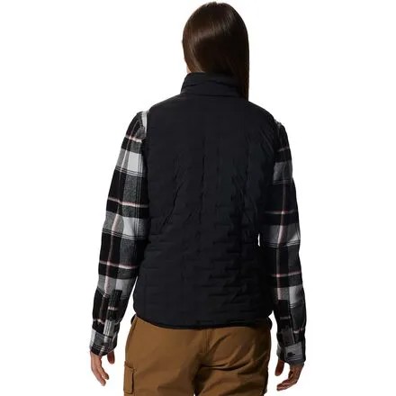 Легкий жилет стрейч-даун женский Mountain Hardwear, черный