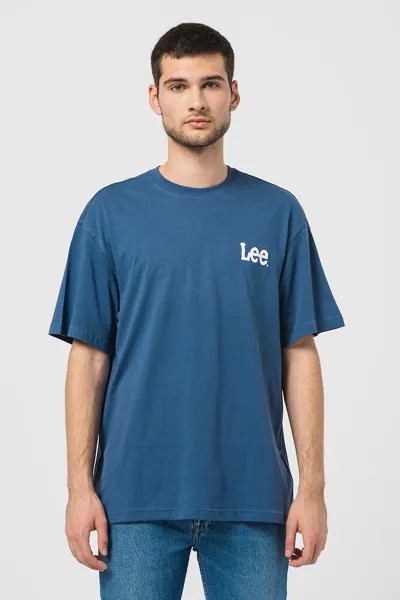 Хлопковая футболка Lee, синий