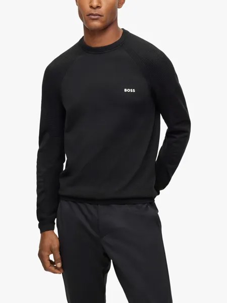 Джемпер BOSS Thermo-Flex из бихлопкового трикотажа HUGO BOSS, черный
