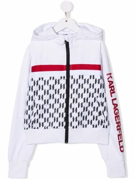 Karl Lagerfeld Kids худи на молнии с логотипом