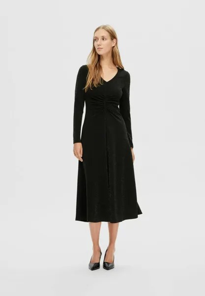 Платье из джерси GLITZER Selected Femme, черный