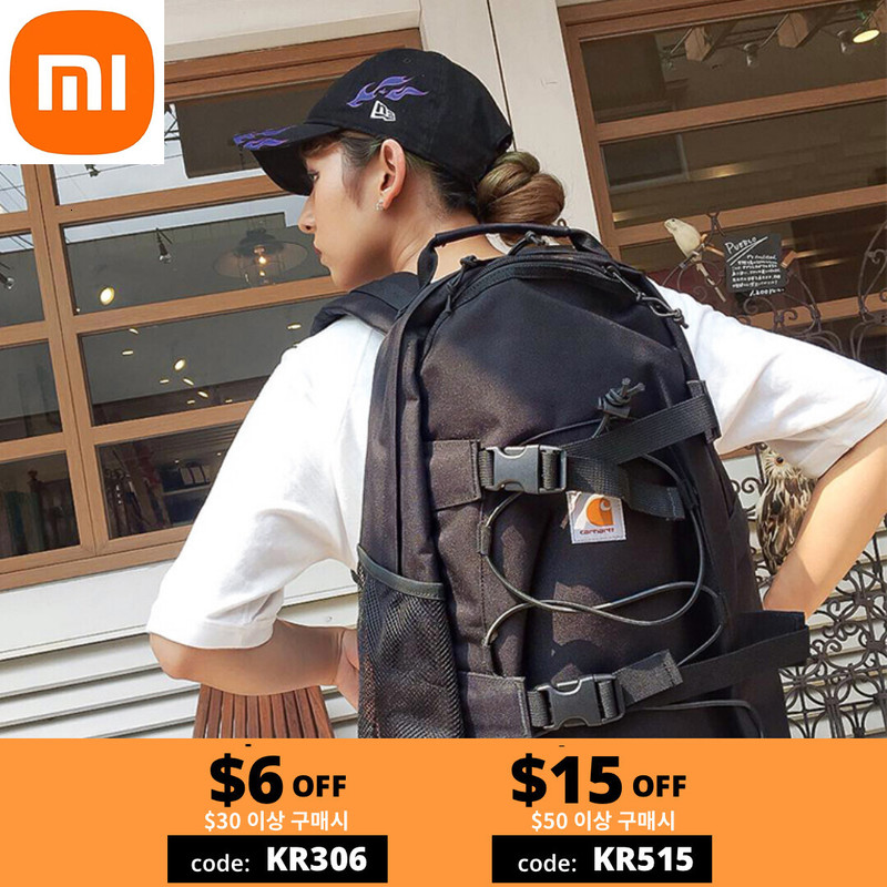 Рюкзак Xiaomi для мужчин и женщин, сумка для скейтборда, Карго, Холщовый школьный портфель для компьютера, модный брендовый