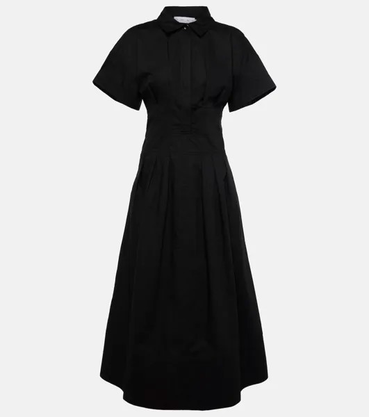 Платье-Рубашка из хлопкового поплина White Label Balston Proenza Schouler, черный