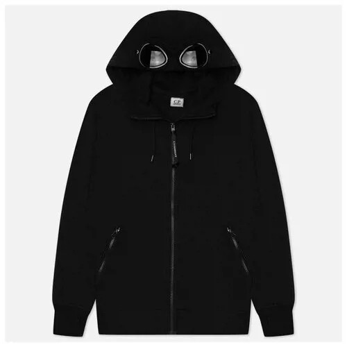 Мужская толстовка C.P. Company Goggle Zipped Hoodie Diagonal Raised Fleece чёрный, Размер M