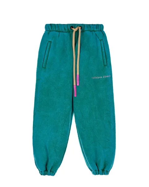 Спортивные брюки зеленого цвета Natasha Zinko детские