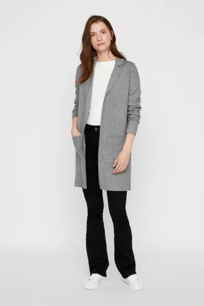 Женское тонкое пальто с длинными рукавами Vero Moda, серый