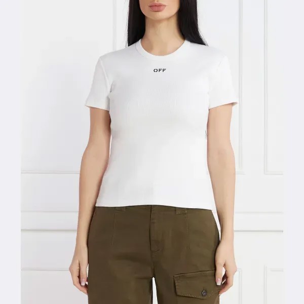 Облегающая футболка Off White, белый