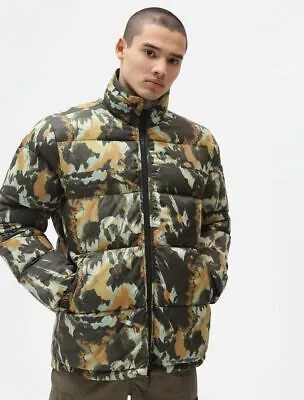 Dickies Crafted Camo Down Jacket Mens Casual Lifestyle Winter Autumn Outwear