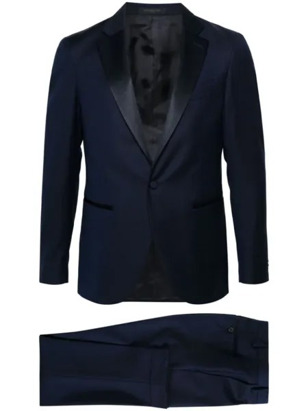 Corneliani вечерний костюм с однобортным пиджаком, синий