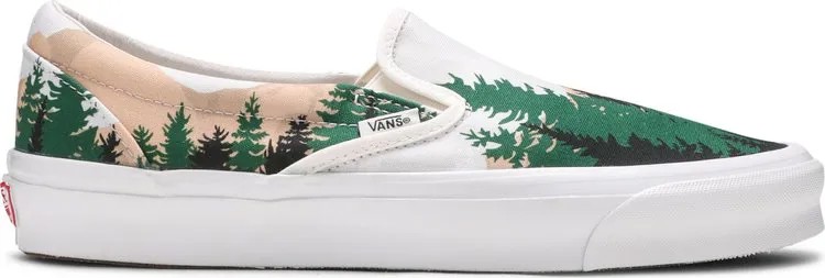 Кеды Vans Kith x Vault OG Classic Slip-On LX Treescape, зеленый