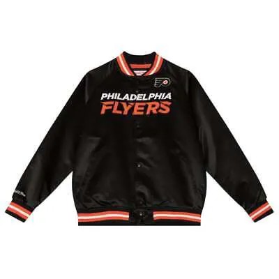 Mitchell - Ness Легкая Атласная Куртка Мужская Черная Повседневная Спортивная Верхняя Одежда ST