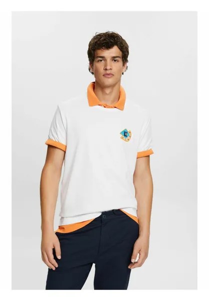 Базовая футболка MIT GRAFISCHEM LOGO Esprit, белая
