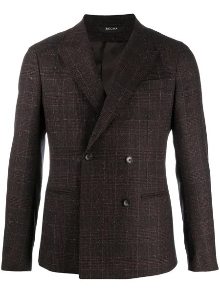 Z Zegna двубортный пиджак в клетку