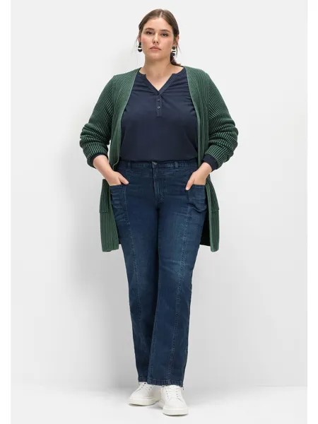 Джинсы sheego, цвет dark blue used Denim
