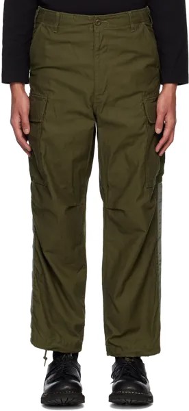 Зеленые брюки карго с кулиской Comme des Garçons Homme
