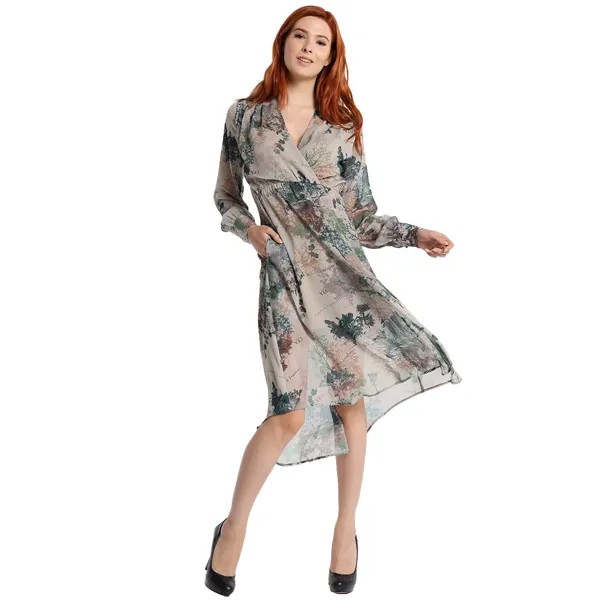 Платье Victorio & Lucchino Chiffon Neckline Enchanted, коричневый