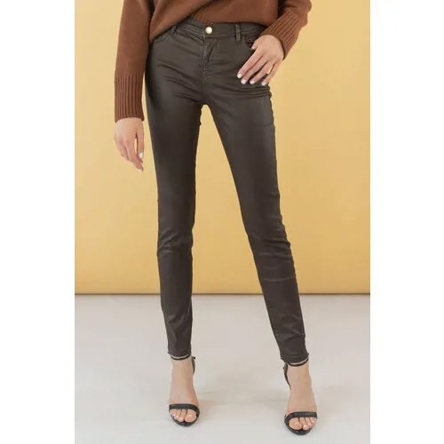 Джинсы  Trussardi Jeans, стрейч, размер 28, коричневый