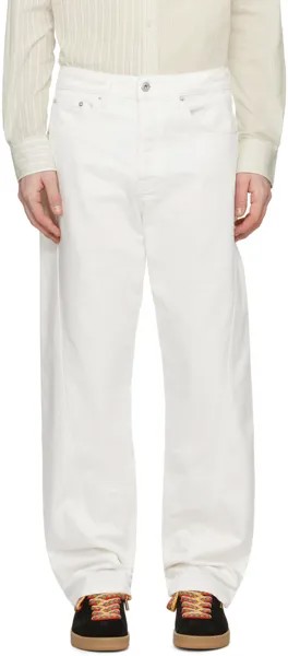 Белые скрученные джинсы Lanvin