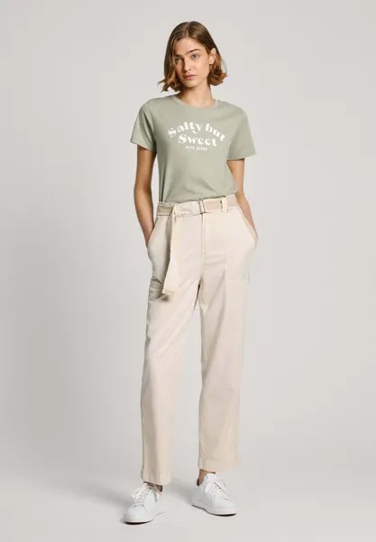 Футболка с принтом EFFIE Pepe Jeans, цвет Washed Green