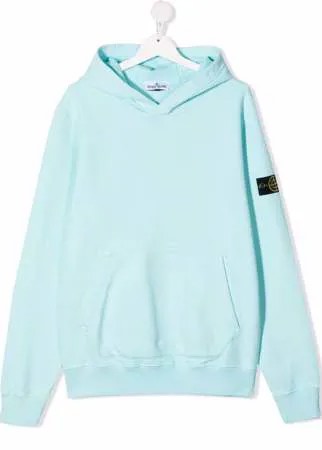 Stone Island Junior худи с нашивкой-логотипом