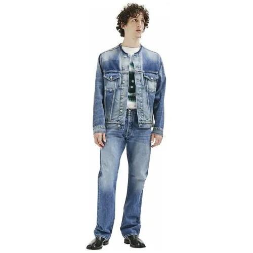 Maison Margiela Синяя джинсовая куртка без воротника 52