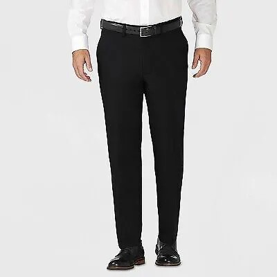 Брюки мужские Haggar H26 Tailored Fit Premium Stretch Suit Pants - черные 30x30