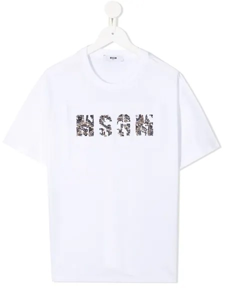 Msgm Kids футболка с логотипом