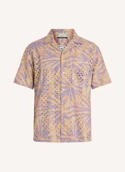 Курортная рубашка свободного кроя yucca с перфорированным кружевом Allsaints, фиолетовый
