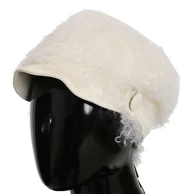 Шапка DOLCE - GABBANA Бежевая женская шапка в стиле Гэтсби из меха тибетского ягненка s. 56 / С Рекомендуемая розничная цена 1630 долларов США.