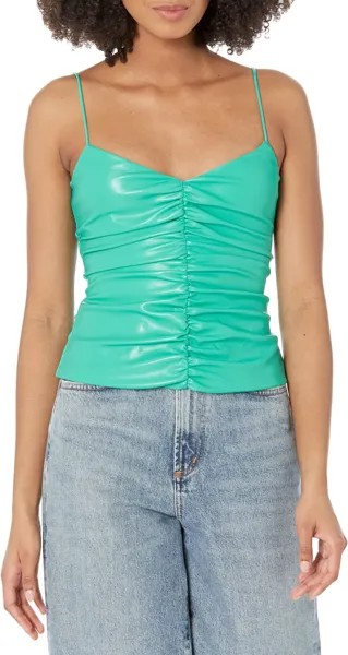 Майка Faux Leather Ruched Cami 7 For All Mankind, цвет Atlantis